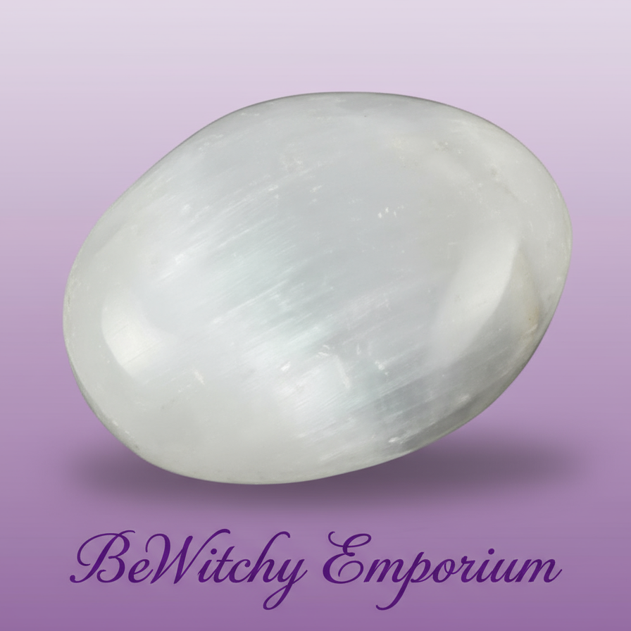 Selenite Palm Stone - Clean Professional