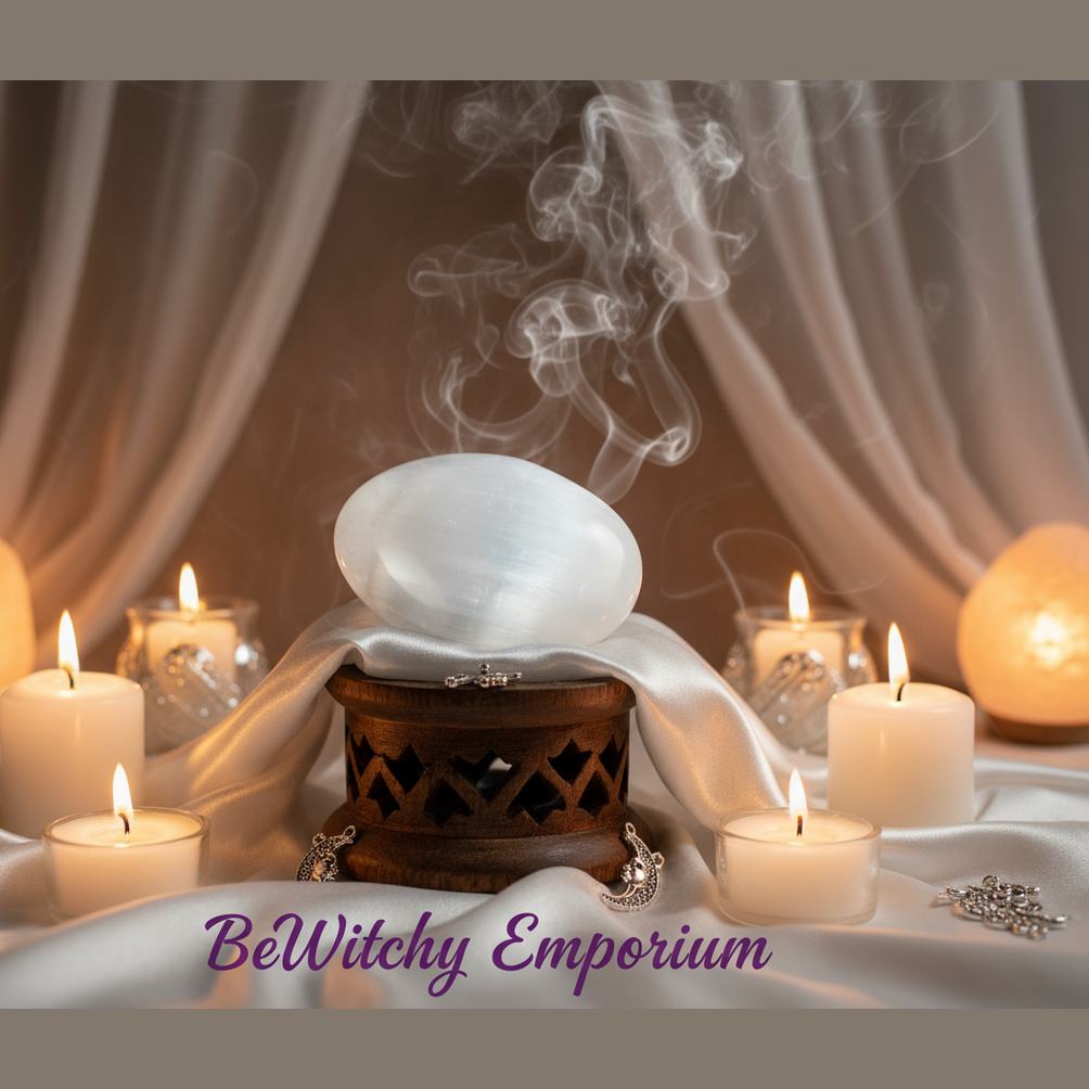 Selenite Palm Stone - Luxurious Sanctuary