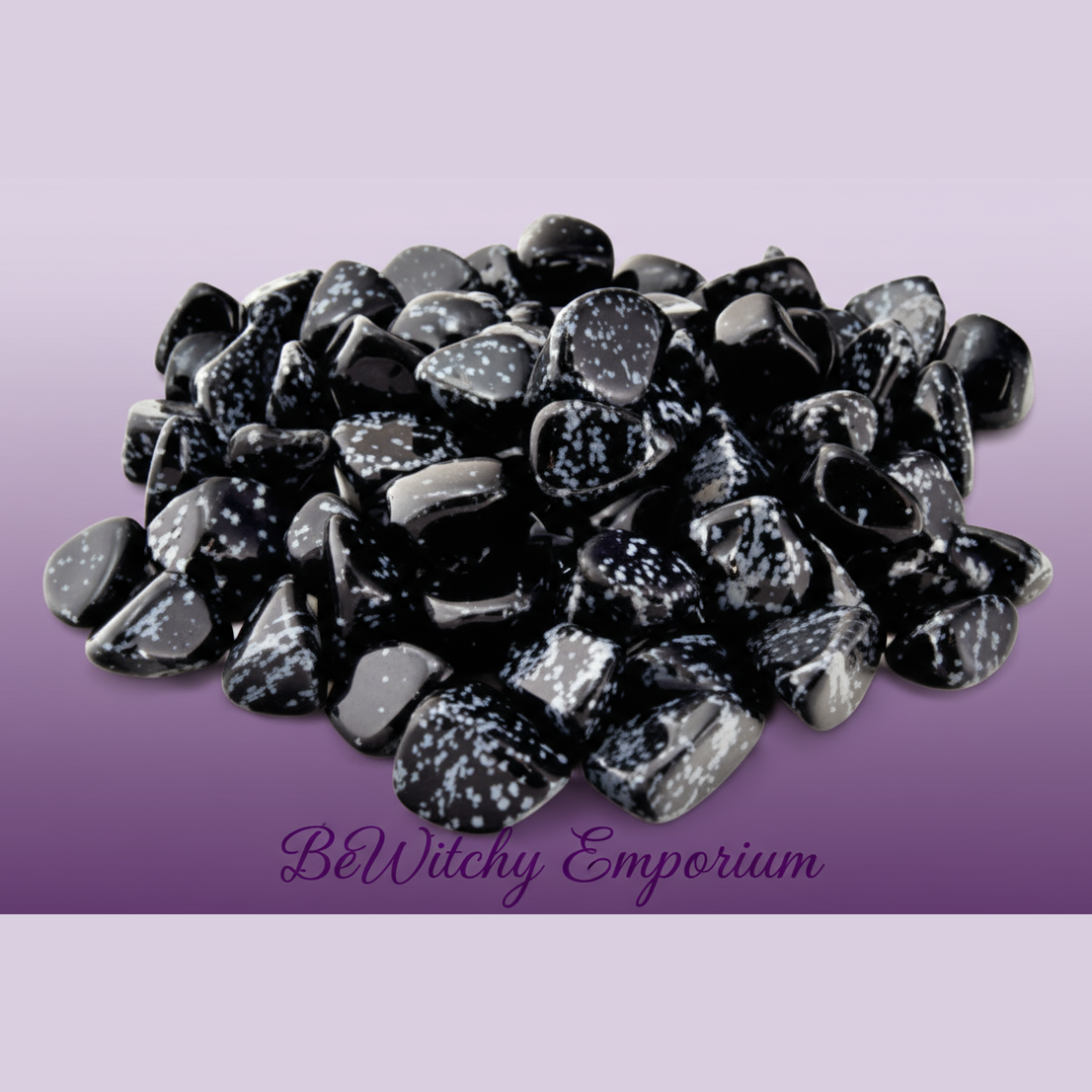 Snowflake Obsidian Tumbled Stones - Professional Style