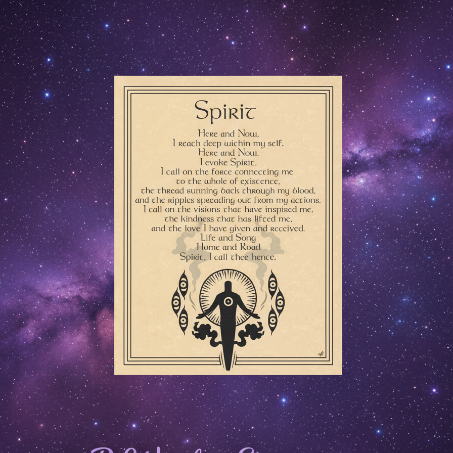 Spirit Prayer Poster - Mystical Starry Night