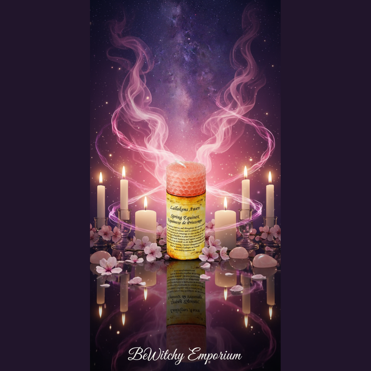 Spring Equinox Candle - Mystical Altar Style