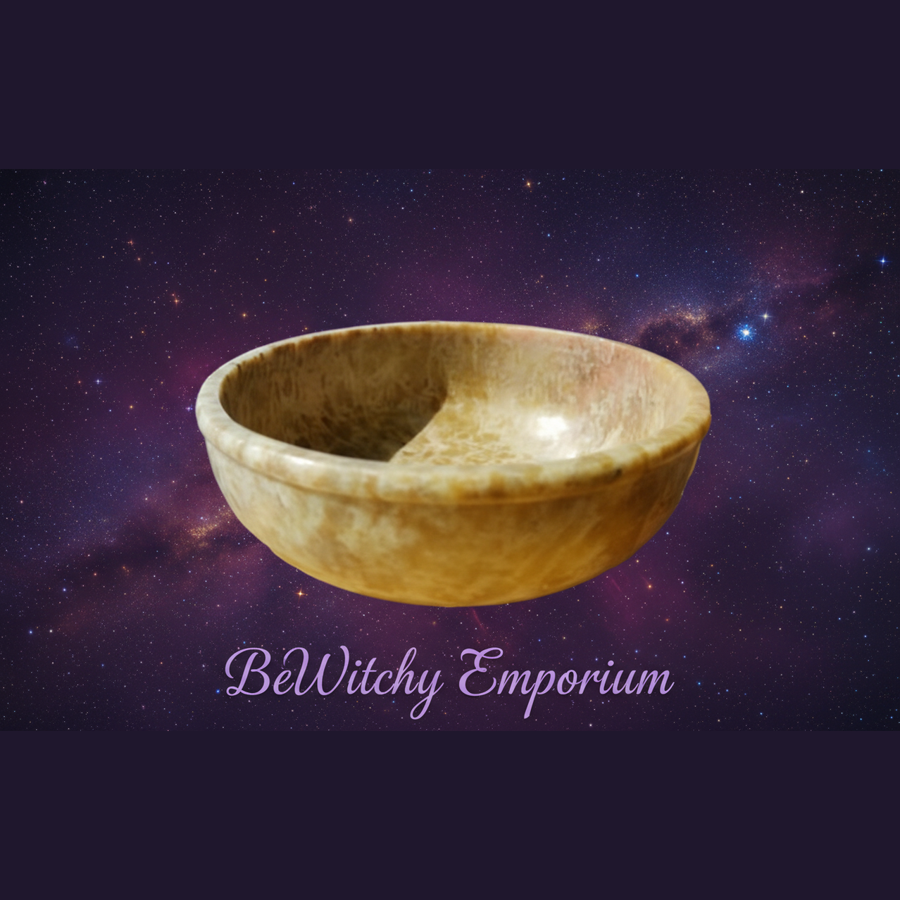 Stone Offering Bowl - Mystical Starry Night