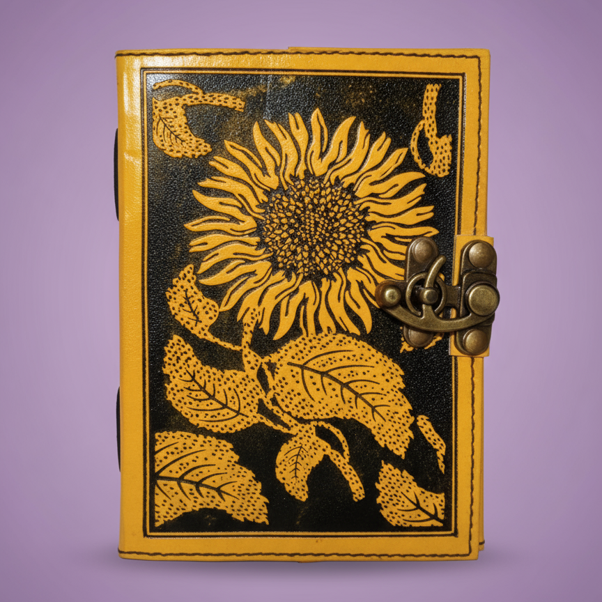 Sunflower Leather Journal - Clean Professional