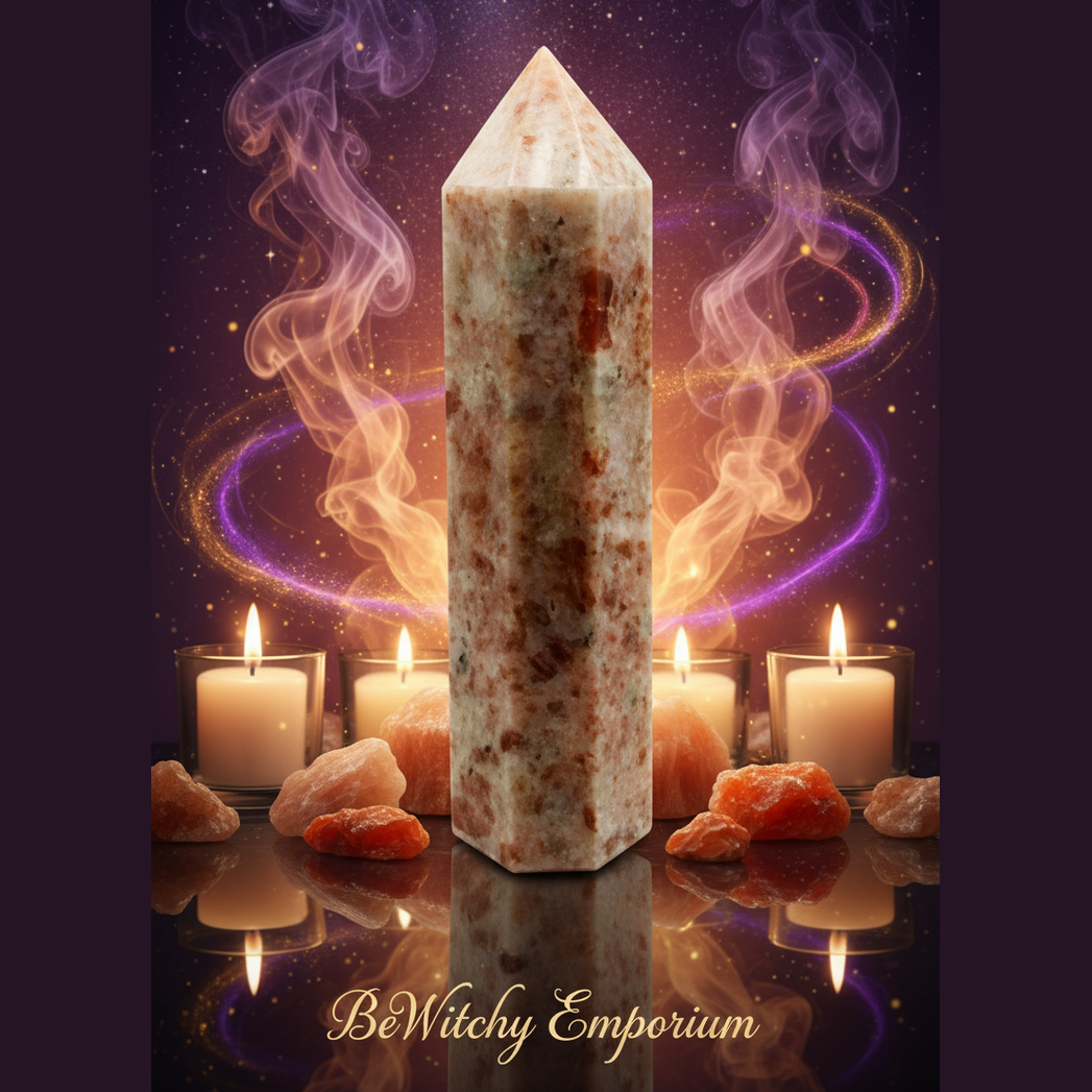 Sunstone Crystal Tower - Mystical Altar Style