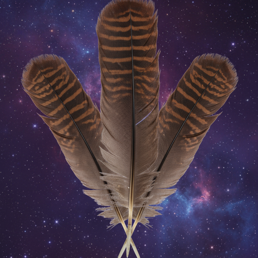 Turkey Feathers - Mystical Starry Night