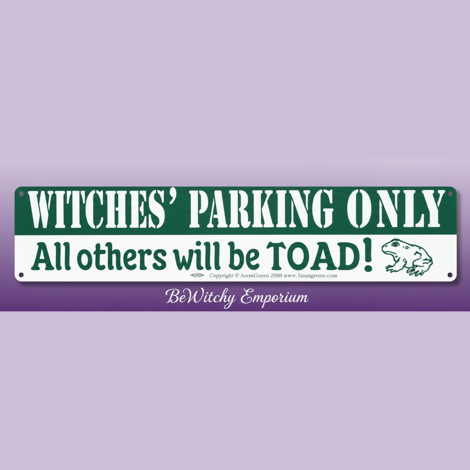 Witches Parking Sign - Professional Style